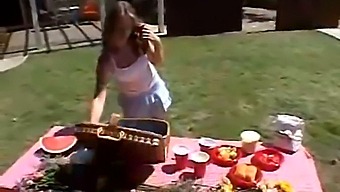 Little April Indulges In Outdoor Masturbation In Solo Scene