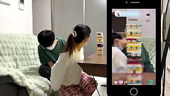 Big Tits Babe Gets Off On Live Streaming In Japanese Hentai Video